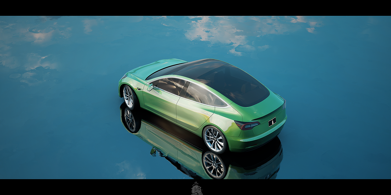 特斯拉Model3_2018UE渲染（图ZMzIzOTAxMDA0） - 机械/交通 - 站酷设计师FireprZano原创素材 - 站酷ZCOOL