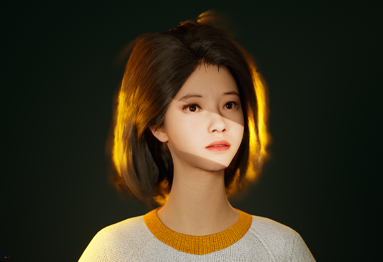 UE5虚拟人面部捕捉和头发实时渲染（图ZMzQ5OTc3NDM2） - 人物/生物 - 站酷设计师纽约的角瓜原创素材 - 站酷ZCOOL