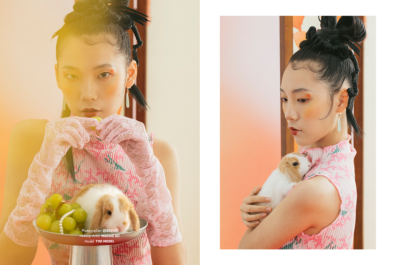 福兔报春 新中式人像妆发造型（图ZMzI4NTE5MDcy） - 人像摄影 - 站酷设计师表昂比昂原创素材 - 站酷ZCOOL