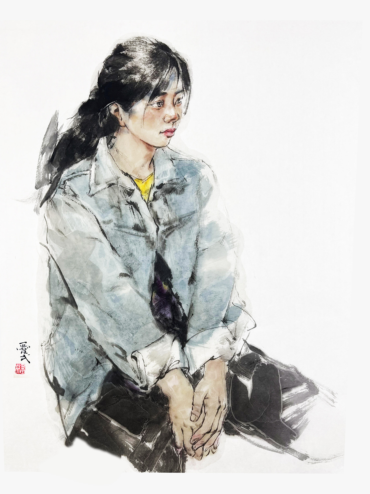 墨林写意人物画，一直在坚持的路上（图ZMzYwNzQxNjAw） - 艺术插画 - 站酷设计师墨林人物画原创素材 - 站酷ZCOOL