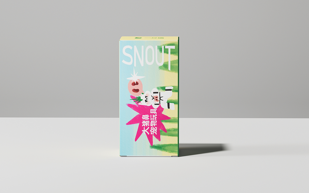 一只猫包装渲染