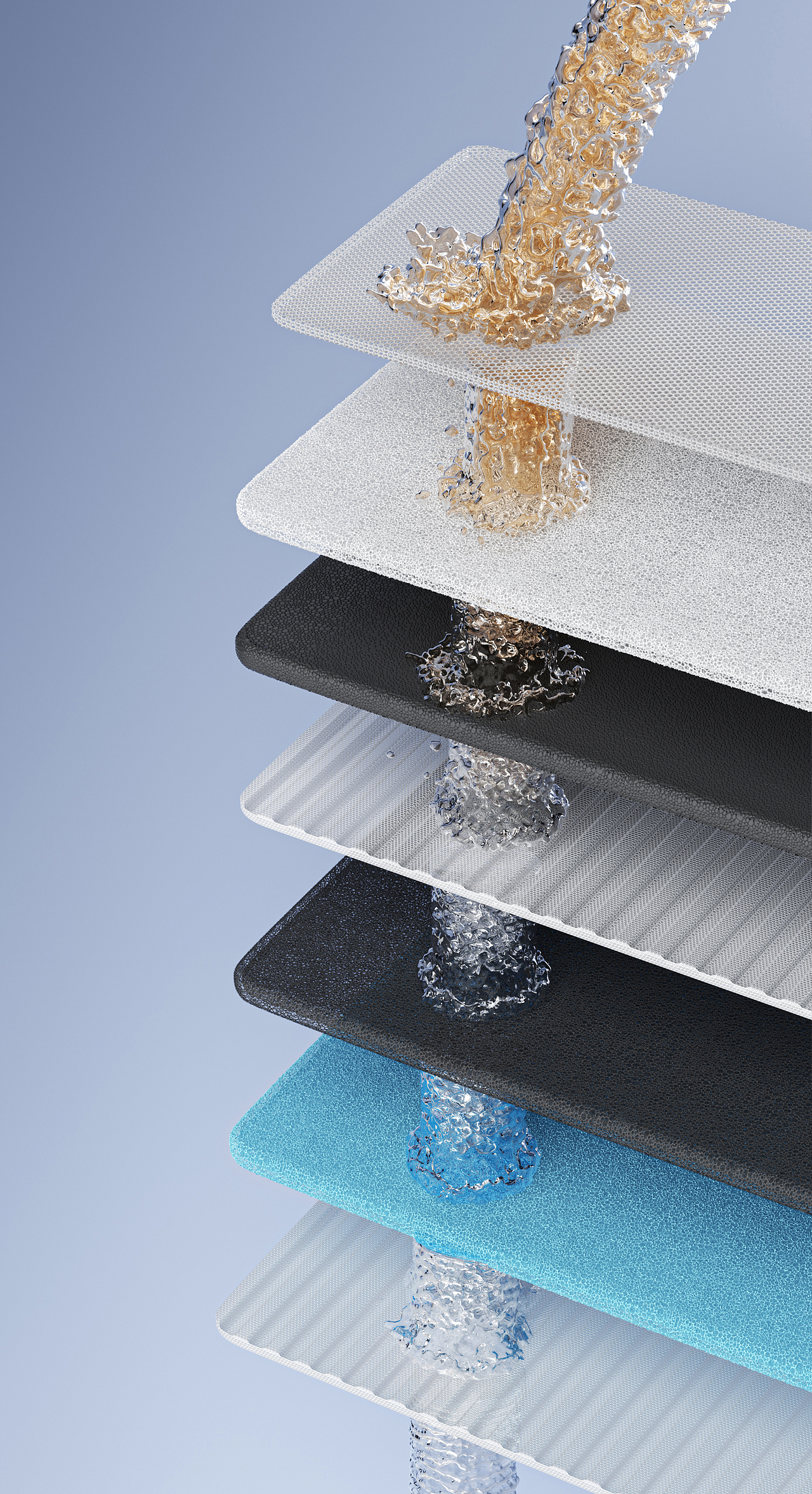 【产品渲染】--德克西二代龙头净水器“小银河”（图ZMzU4NDk3NzYw） - 产品 - 站酷设计师闲雨灬原创素材 - 站酷ZCOOL