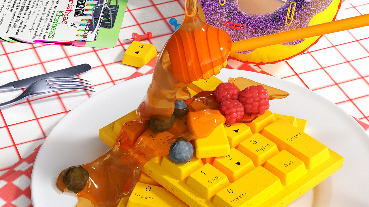 C4D动态学员Hakuer-卡通色彩动态临摹