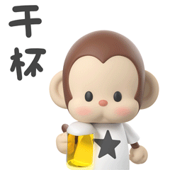LuckyMonkey3d表情包（图ZMzMwMTM1OTA0） - IP形象 - 站酷设计师瘦鱼567原创素材 - 站酷ZCOOL