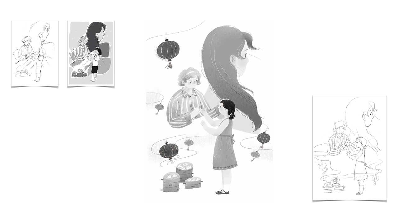 《一笼欢喜》封面及部分插图展示（图ZMzQ4MjY5ODY0） - 商业插画 - 站酷设计师哈皮蟹腿原创素材 - 站酷ZCOOL