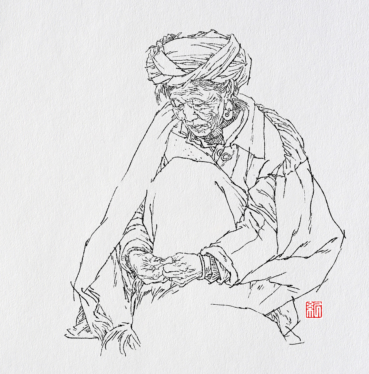 纪保超人物线描（图ZMzE3ODIxMjA4） - 绘画 - 站酷设计师纪保超原创素材 - 站酷ZCOOL