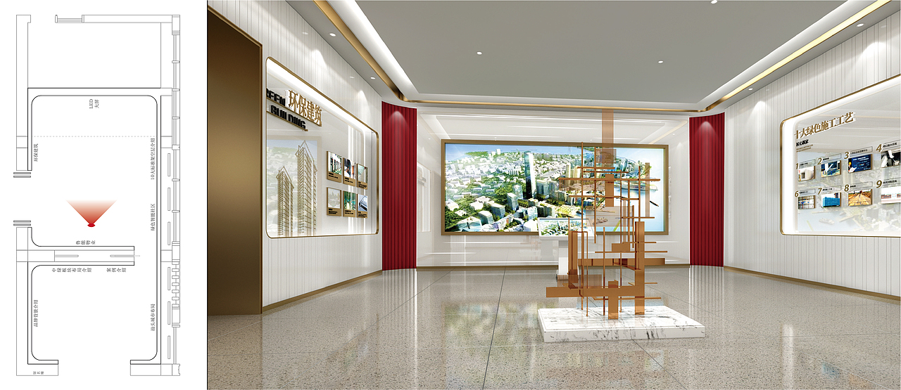 中绿蔚蓝湾品牌馆（图ZMzA2NDI0MTc2） - 展陈设计 - 站酷设计师形而上设计事务所原创素材 - 站酷ZCOOL