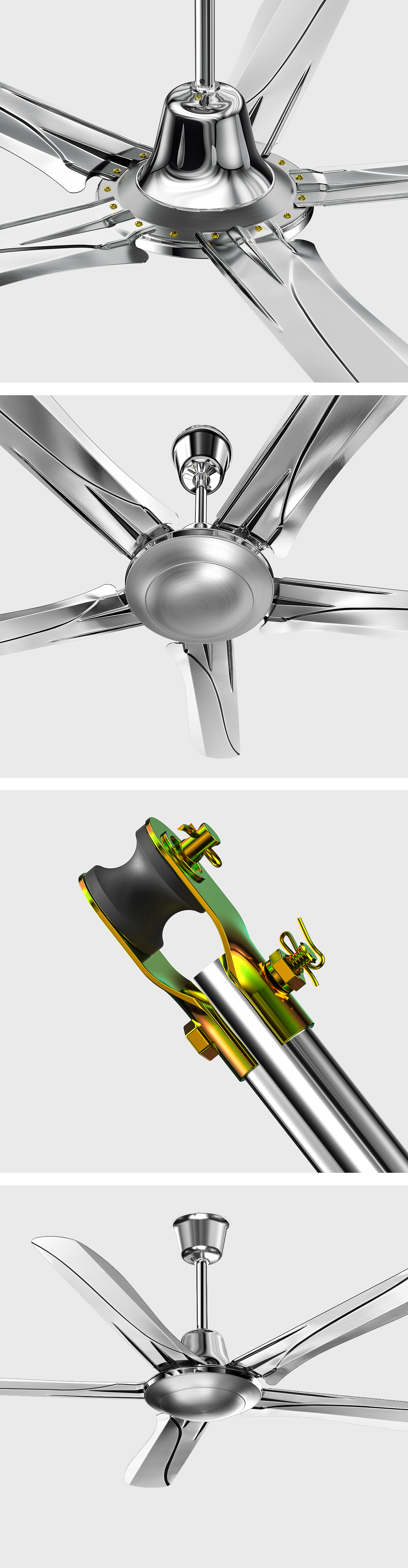 不锈钢吊扇详情页 3c小家电类目