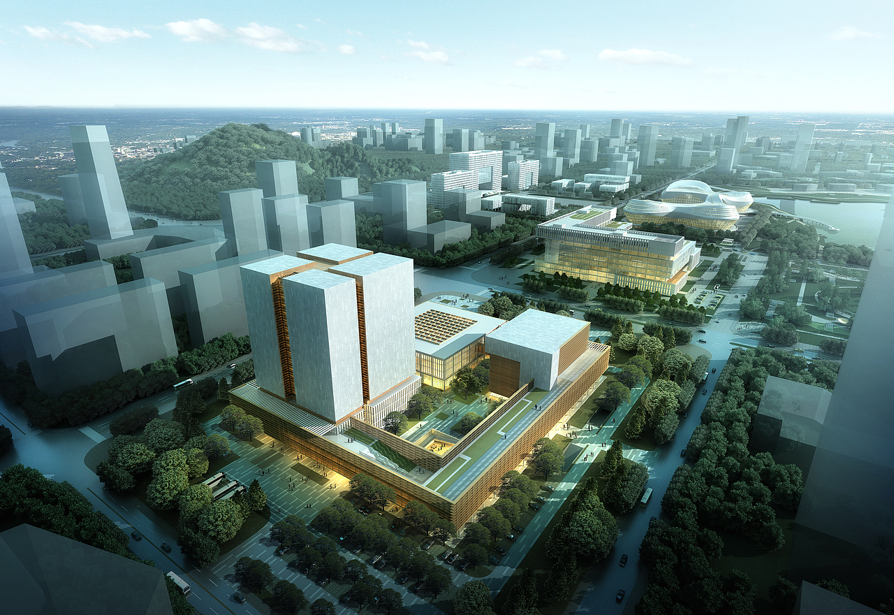 建筑室外效果图（图ZMzY2NDA2MTA0） - 建筑/空间 - 站酷设计师ASK_GZ原创素材 - 站酷ZCOOL