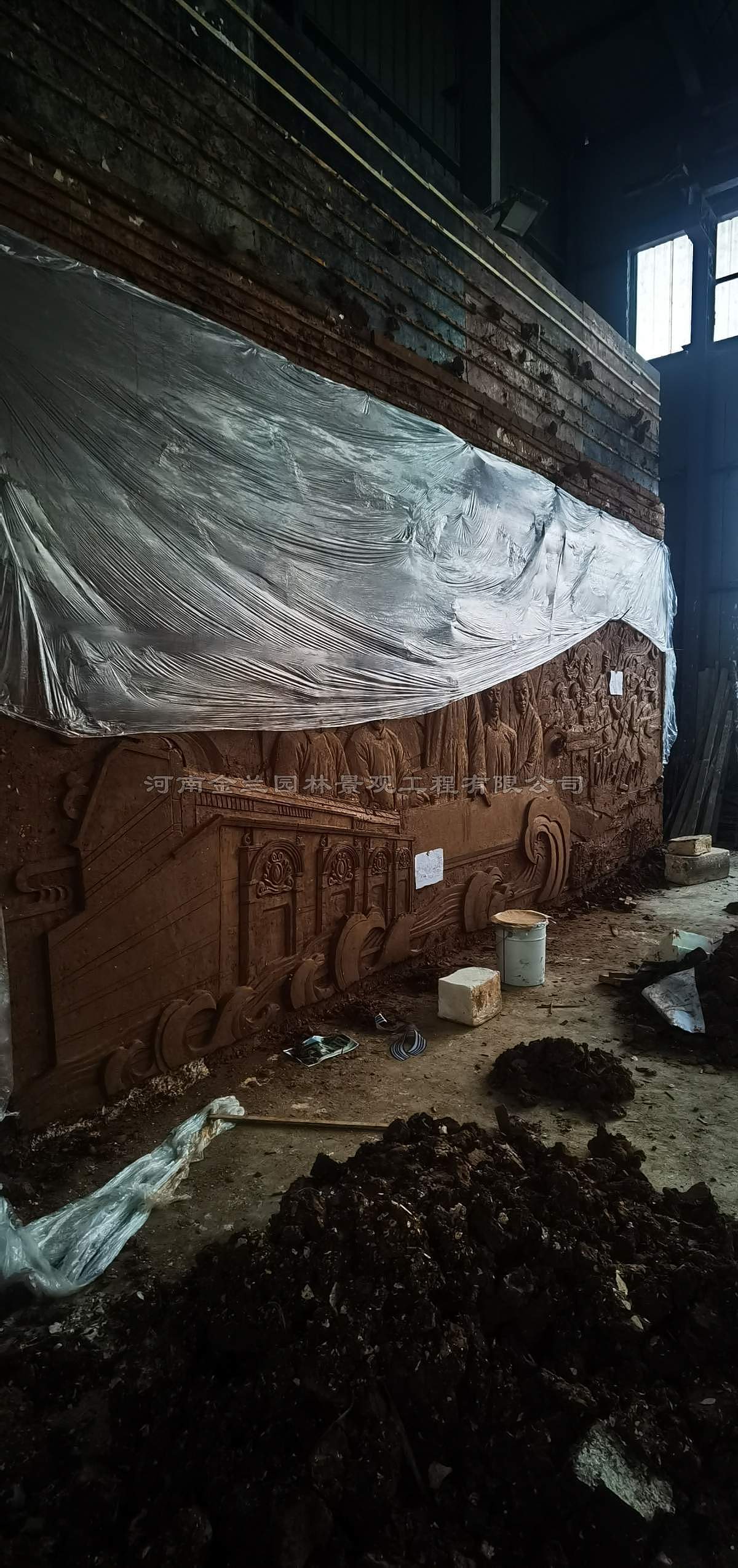 浮雕厂家制作玻璃钢浮雕过程(图2)