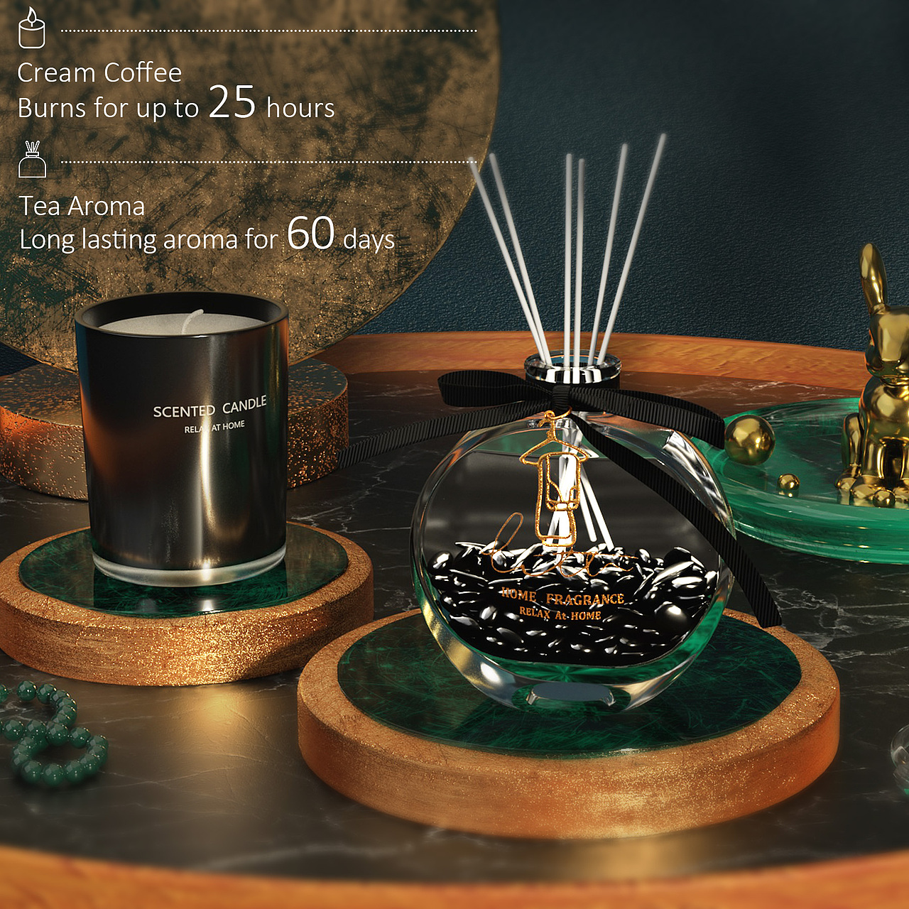 香薰蜡烛建模渲染