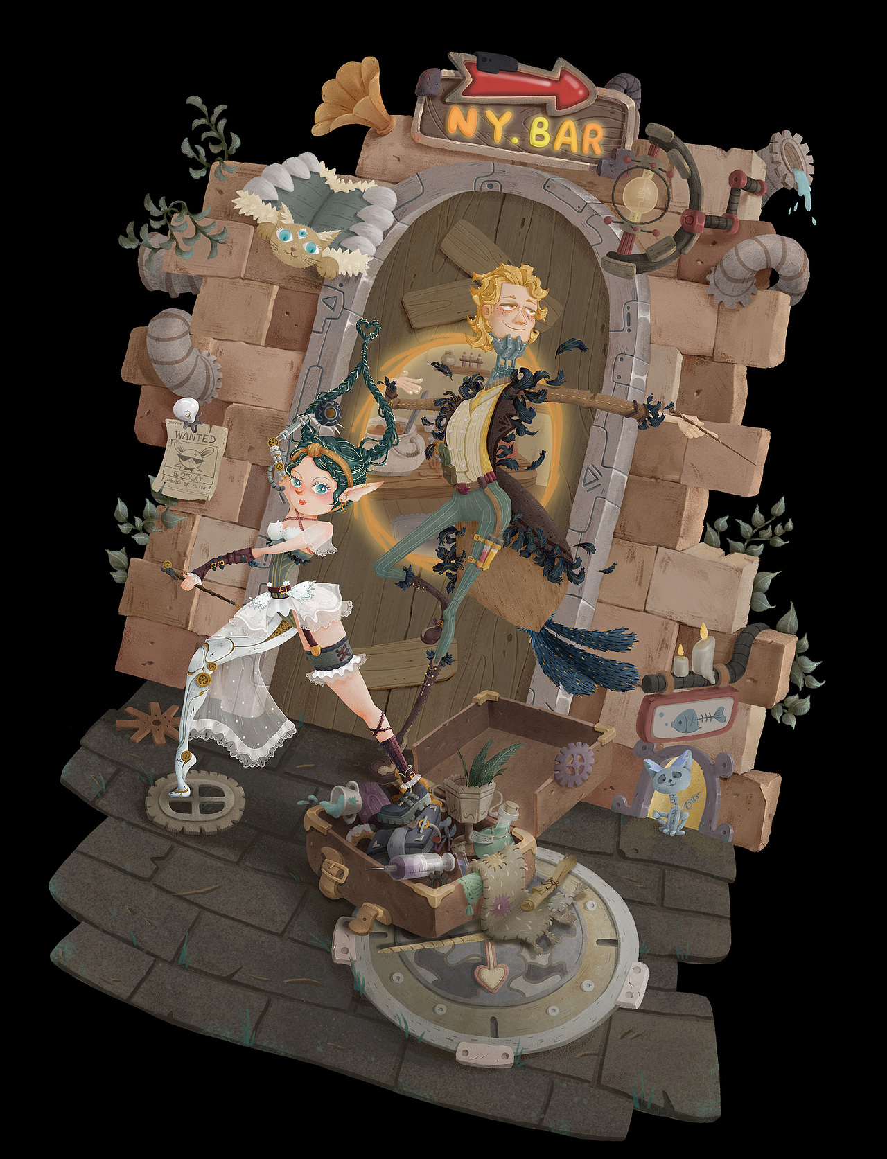 原创插画 · 魔法傲罗任务