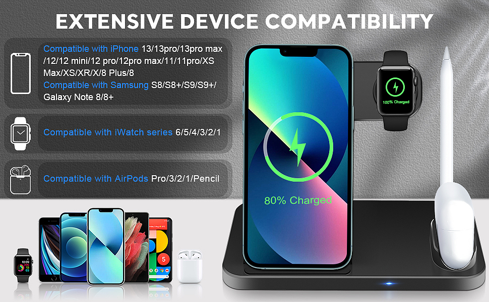 四合一无线充(手机 / 耳机 / 手表 / 苹果笔 )