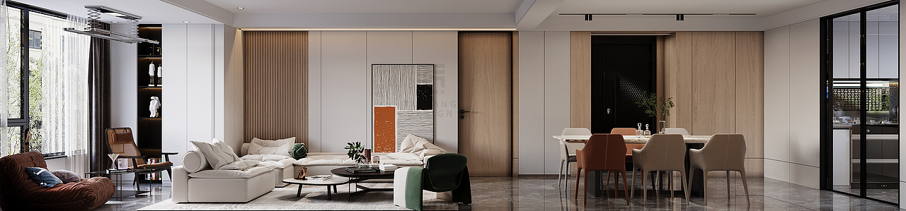 松弛感十足的现代设计:理想中的美学新居