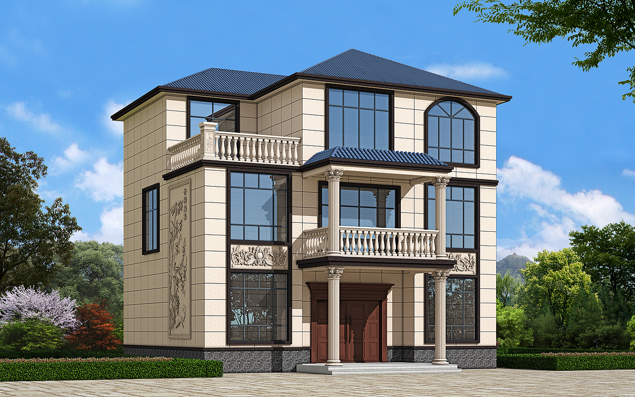 室外外墙效果图,