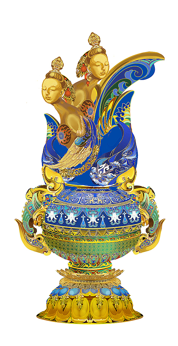 中国风景泰蓝星座（图ZMzIzOTU4MTYw） - IP形象 - 站酷设计师寒江雪的插画原创素材 - 站酷ZCOOL
