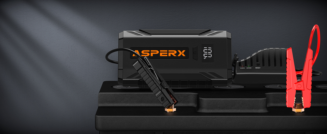 亚马逊 汽车应急电源 打气泵 充电宝产品渲染