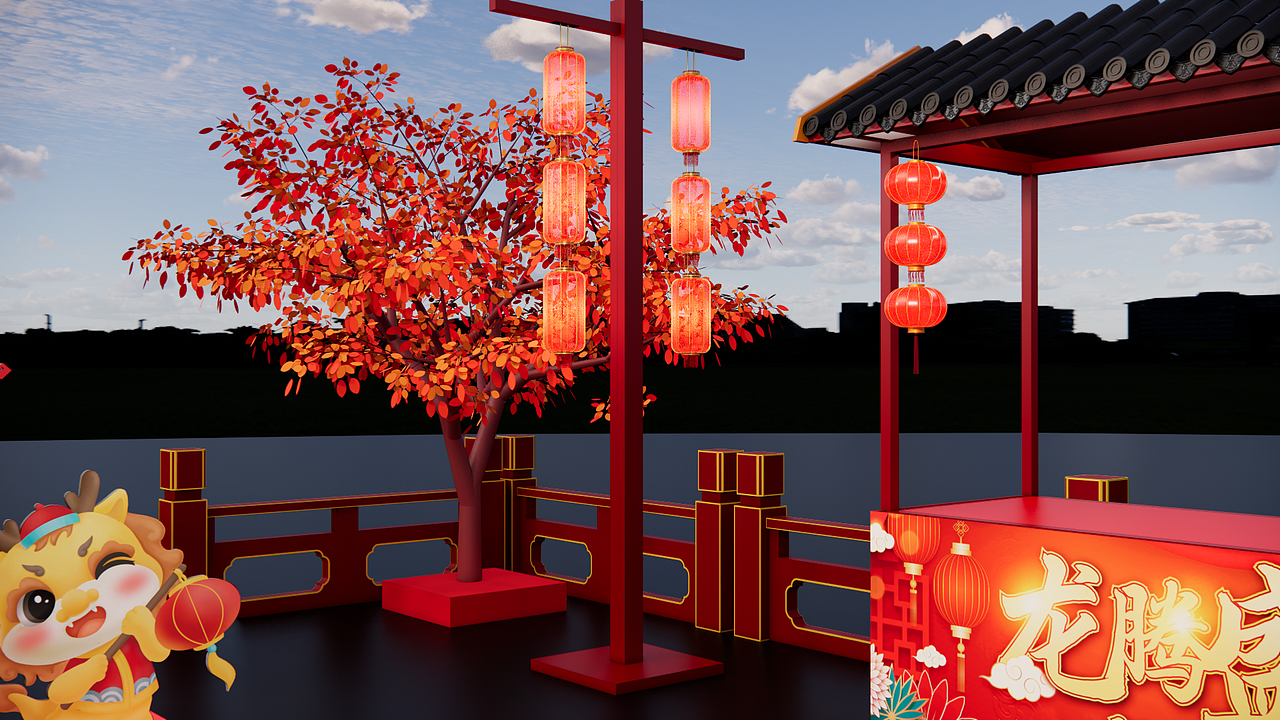 春节庙会（图ZMzU5MjgyMDAw） - 建筑/空间 - 站酷设计师咖啡520原创素材 - 站酷ZCOOL