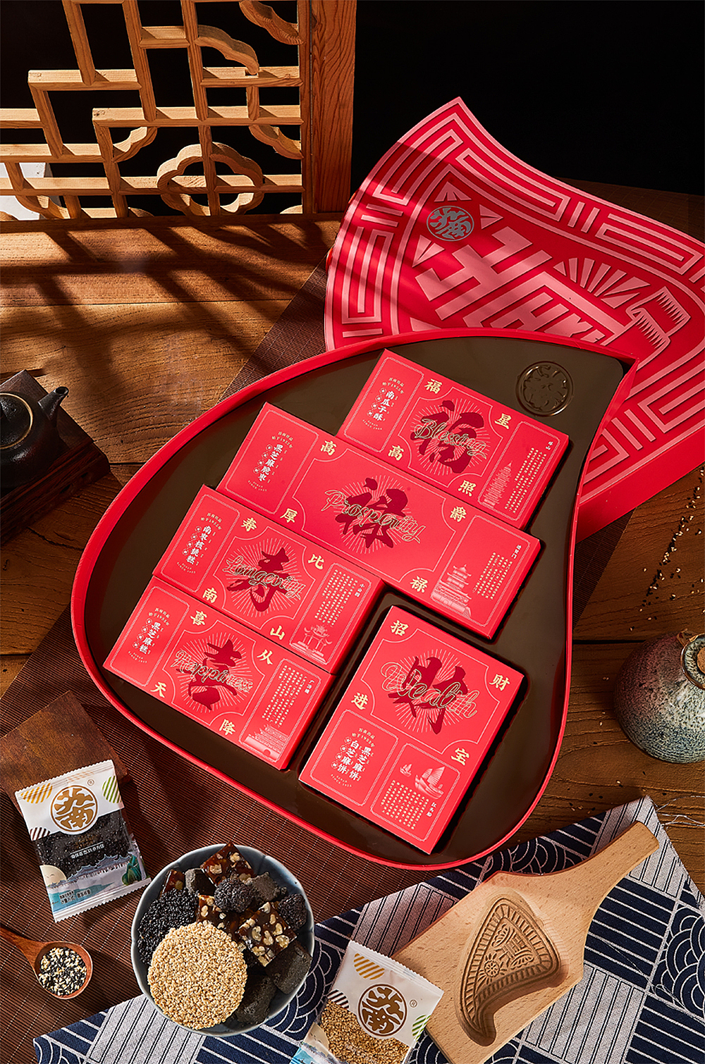 红桃粿潮汕礼盒拍摄摄影