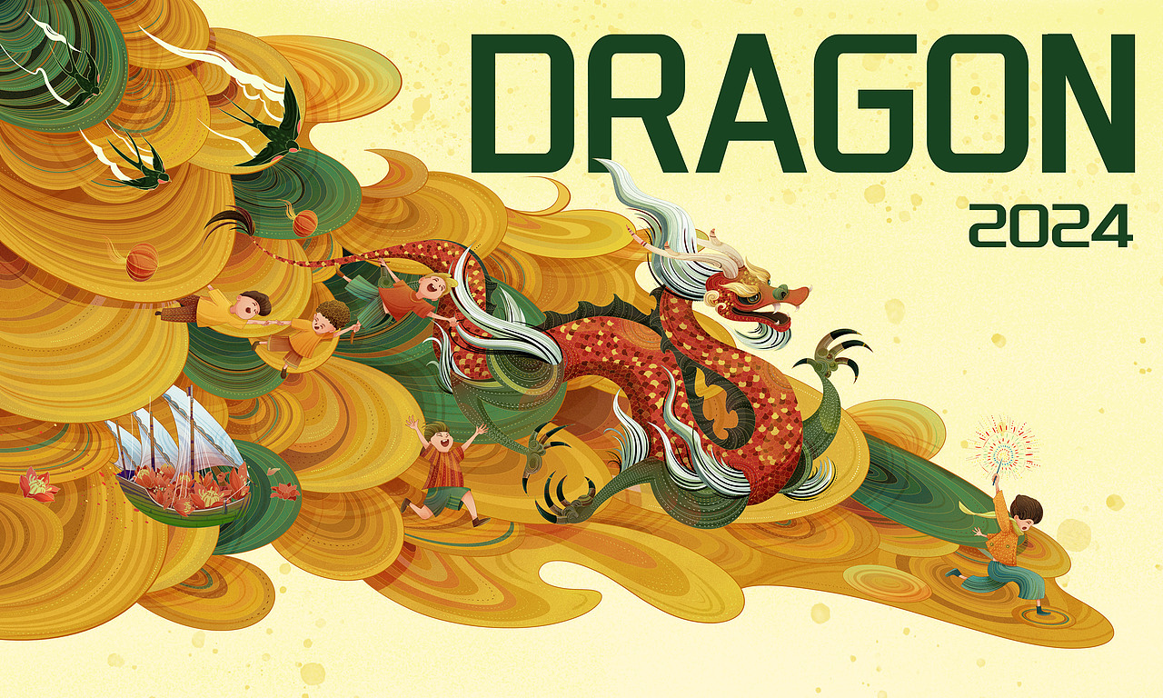 龙年插画（图ZMzUxNzcyMzIw） - 商业插画 - 站酷设计师司徒罗杰原创素材 - 站酷ZCOOL