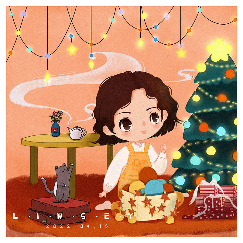去年的圣诞节-插画（图ZMjk4MDIwMTQw） - 创作习作 - 站酷设计师Linsey_炜婷原创素材 - 站酷ZCOOL