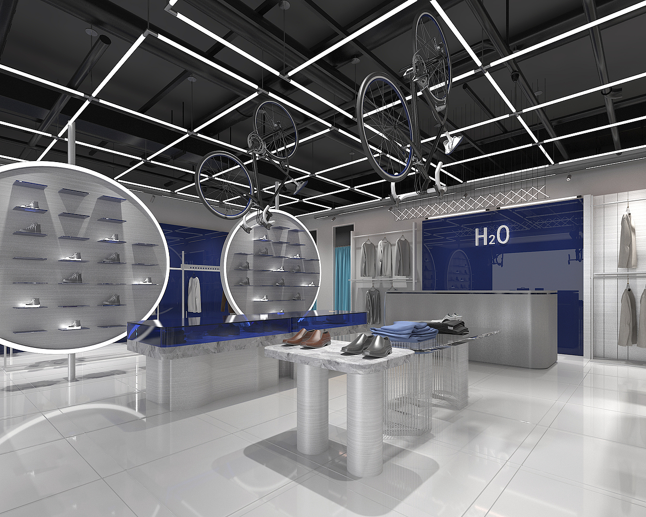 H2O服饰-品牌形象（图ZMzA4Njk4Mzg0） - 商业空间设计 - 站酷设计师柏筑设计原创素材 - 站酷ZCOOL