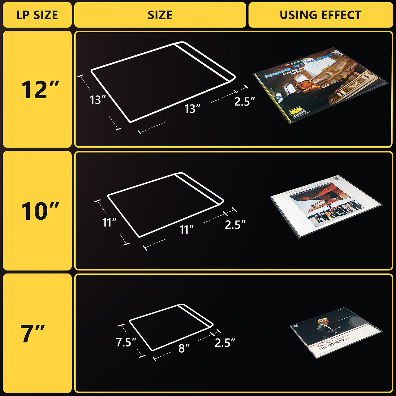 黑胶唱片袋-透明