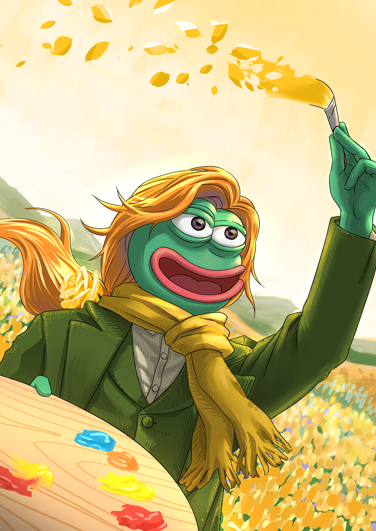 pepe悲伤蛙同人插画