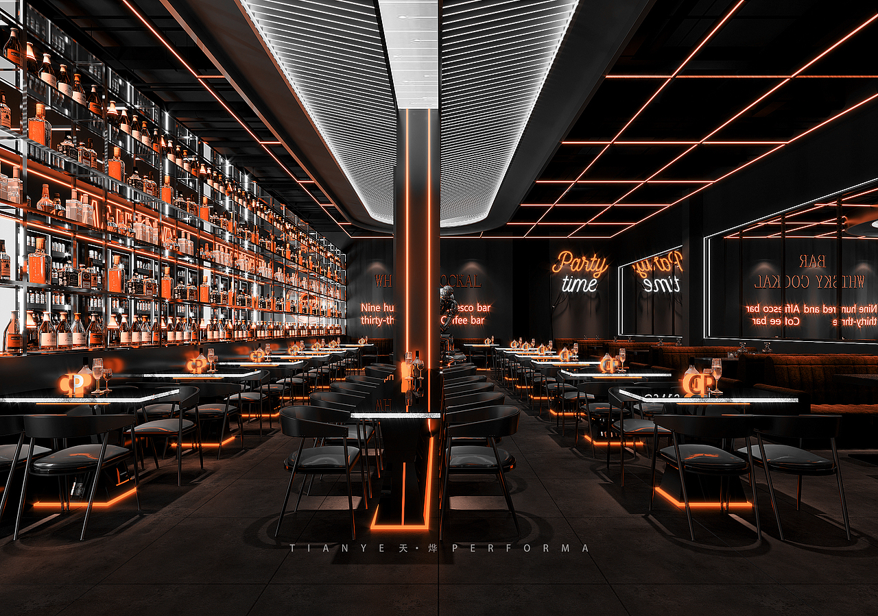 黑金色调酒吧（图ZMzU2Mjc0NDEy） - 酒店餐饮设计 - 站酷设计师天烨设计原创素材 - 站酷ZCOOL