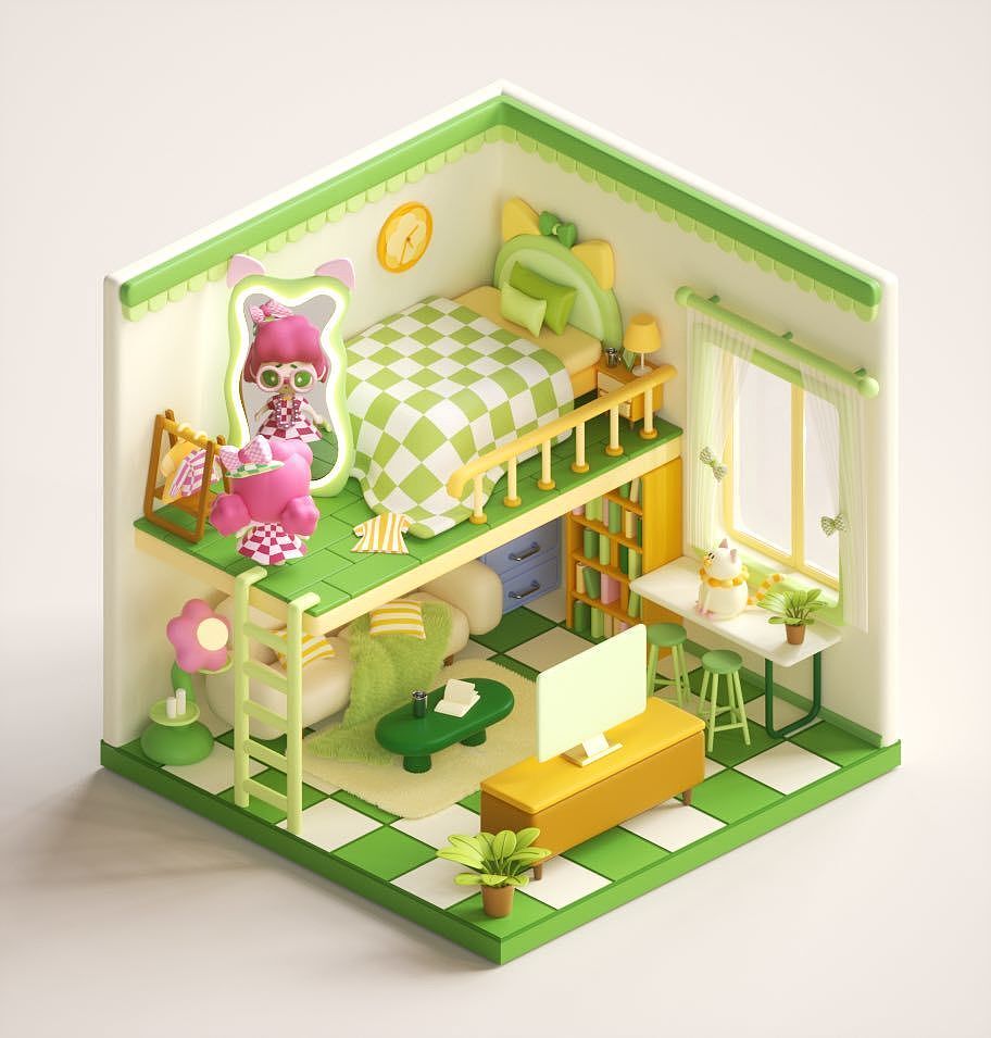 C4D零基础第五期学员作品——NiaoNiao的C4D课堂（上)（图ZMzE2Mzg1MzQ0） - 场景 - 站酷设计师我就是NiaoNiao原创素材 - 站酷ZCOOL