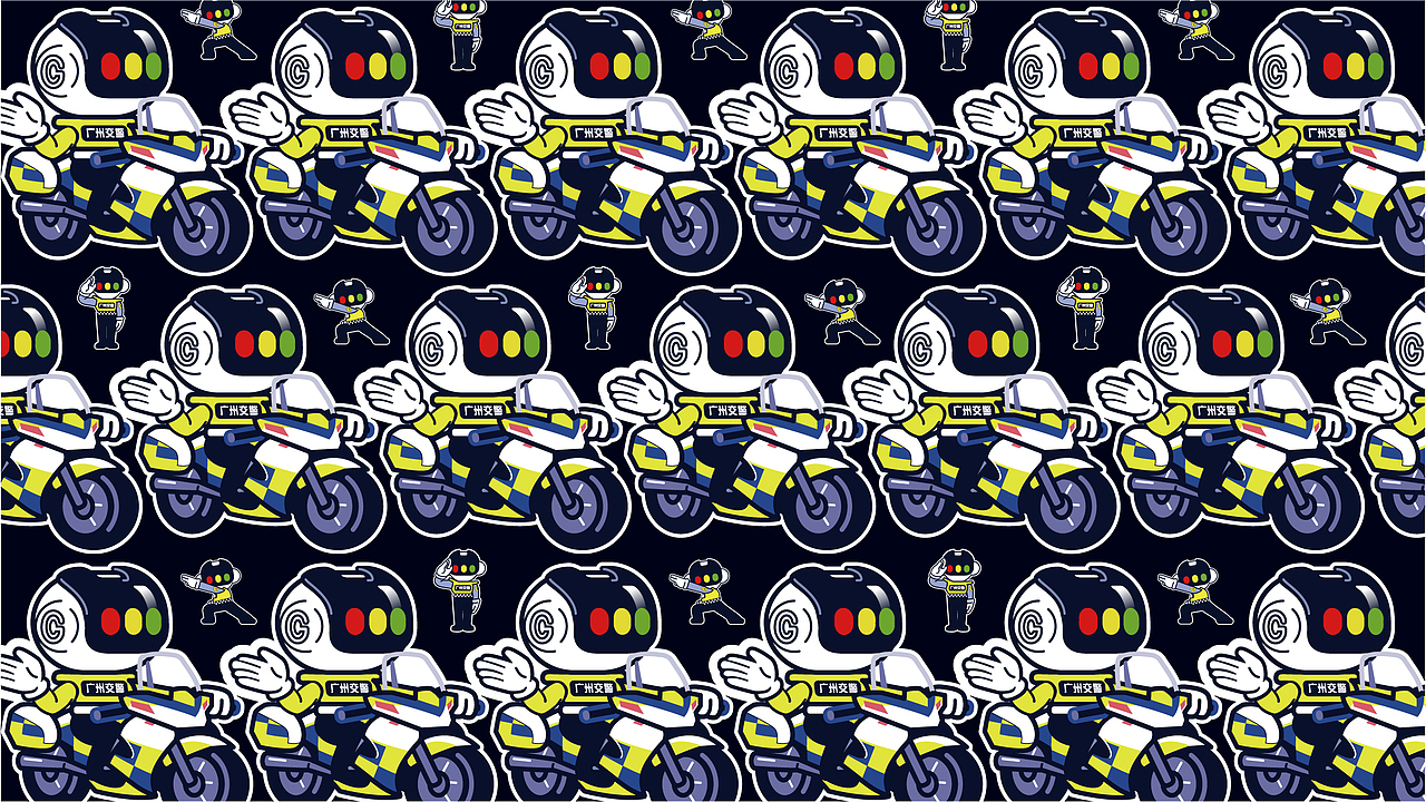 吉占案例｜© 政府品宣IP·广州交警路战队（图ZMzU2MDY5NDQ4） - IP形象 - 站酷设计师吉占IP规划局原创素材 - 站酷ZCOOL