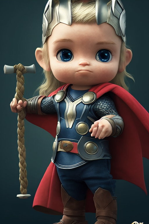 AI midjourney制作 复仇者联盟 婴儿版