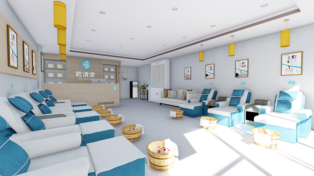 乾清堂足疗店整店设计