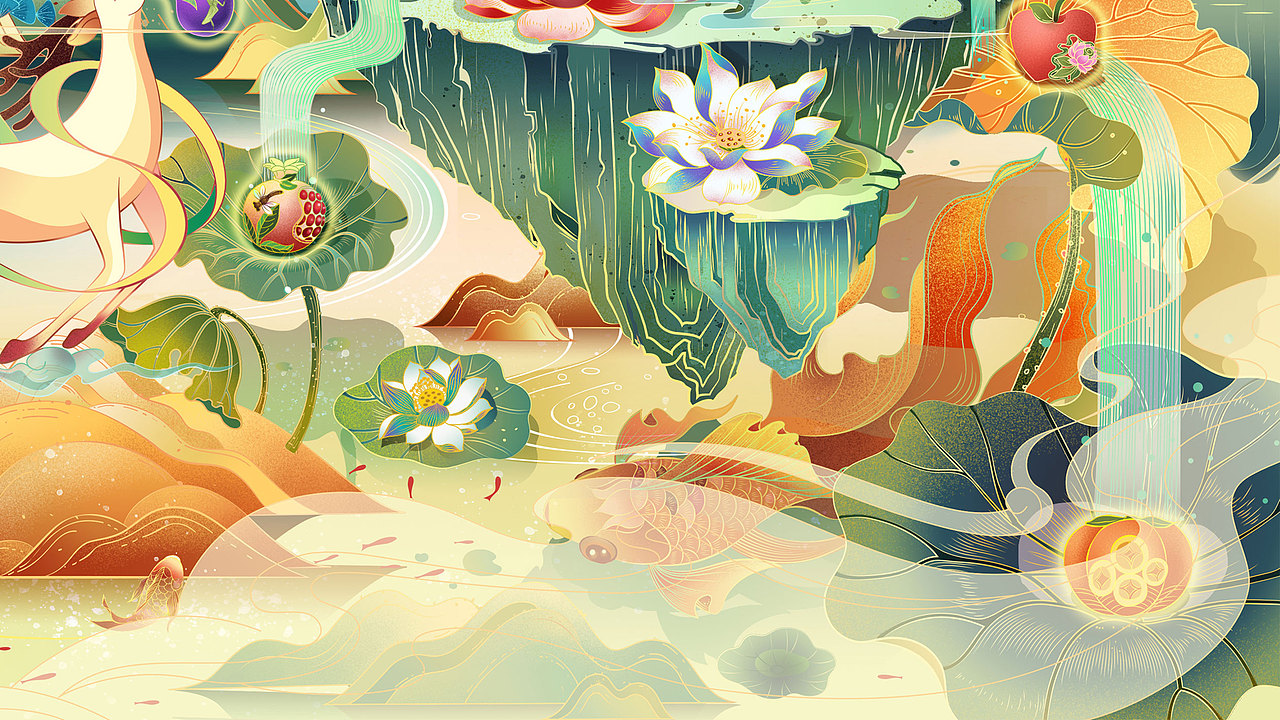 【店面插画】国潮插画（图ZMzA0Mzk1NTA4） - 商业插画 - 站酷设计师姜片儿原创素材 - 站酷ZCOOL