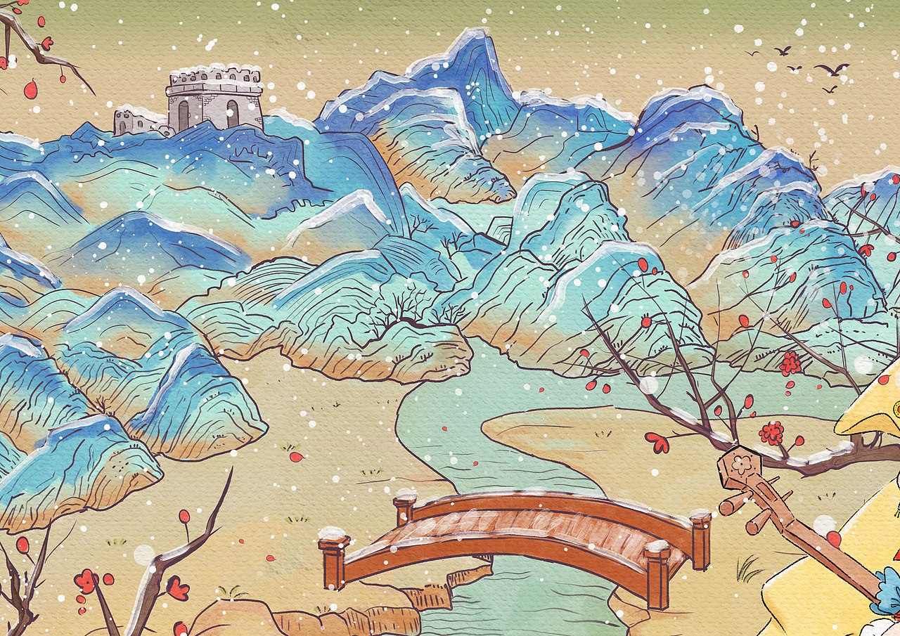 《昭君出塞》国风插画绘本（图ZMzMxMTIxODE2） - 商业插画 - 站酷设计师非凡品牌设计原创素材 - 站酷ZCOOL