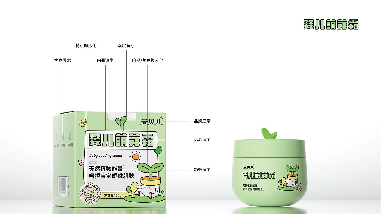 小李白 ╳ 安贝儿品牌萌芽霜包装设计
