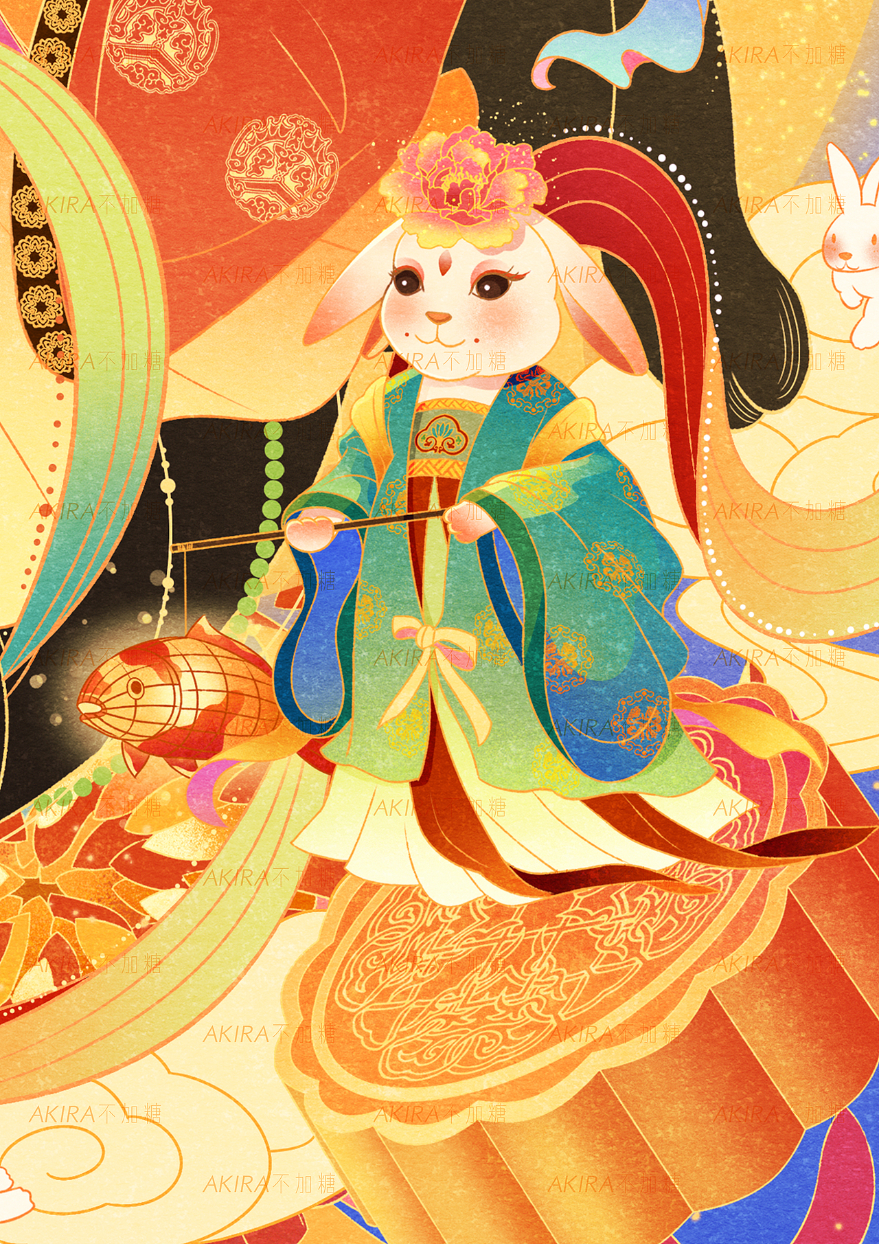 《花好月圆》——原创国风中秋包装插画|海报