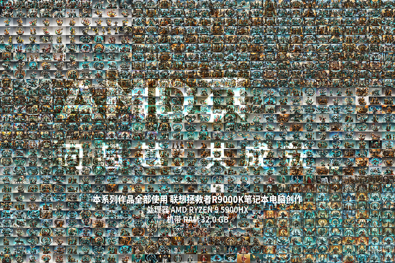 朝元群仙 赛博集结（图ZMzU4NjcyMzg0） - AI作品 - 站酷设计师鲨鱼丹原创素材 - 站酷ZCOOL