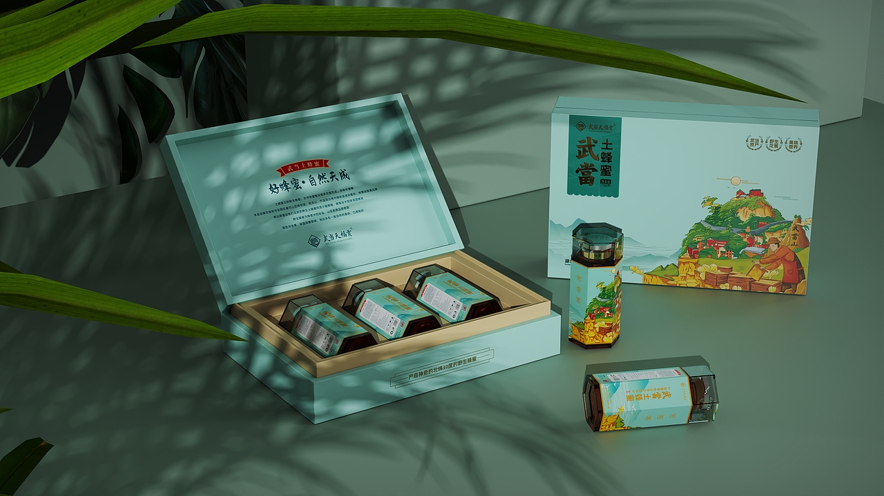武当天福贡丨野生蜂蜜包装设计（图ZMzIyMTI3MDY4） - 包装 - 站酷设计师魏弢原创素材 - 站酷ZCOOL