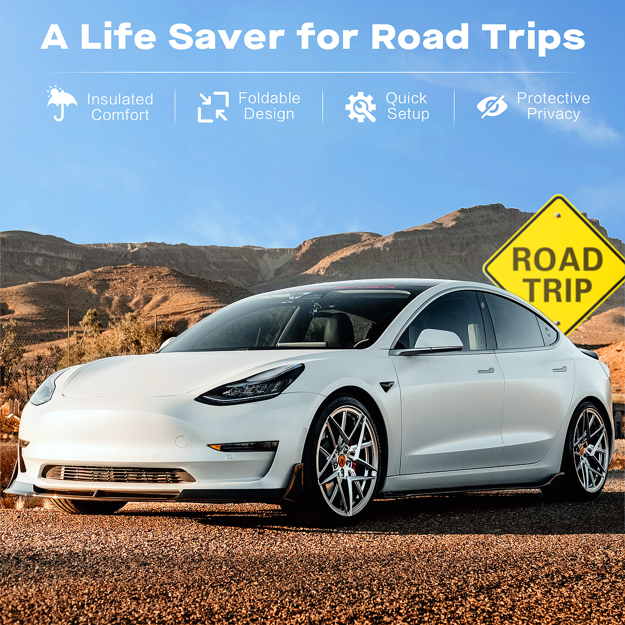 亚马逊特斯拉遮阳帘主图A+