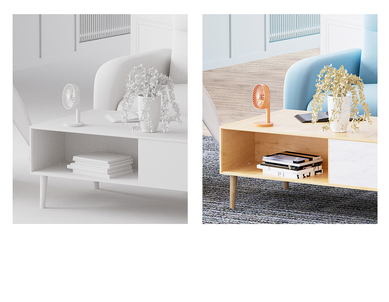 C4D场景图设计建模渲染(有妹子~)