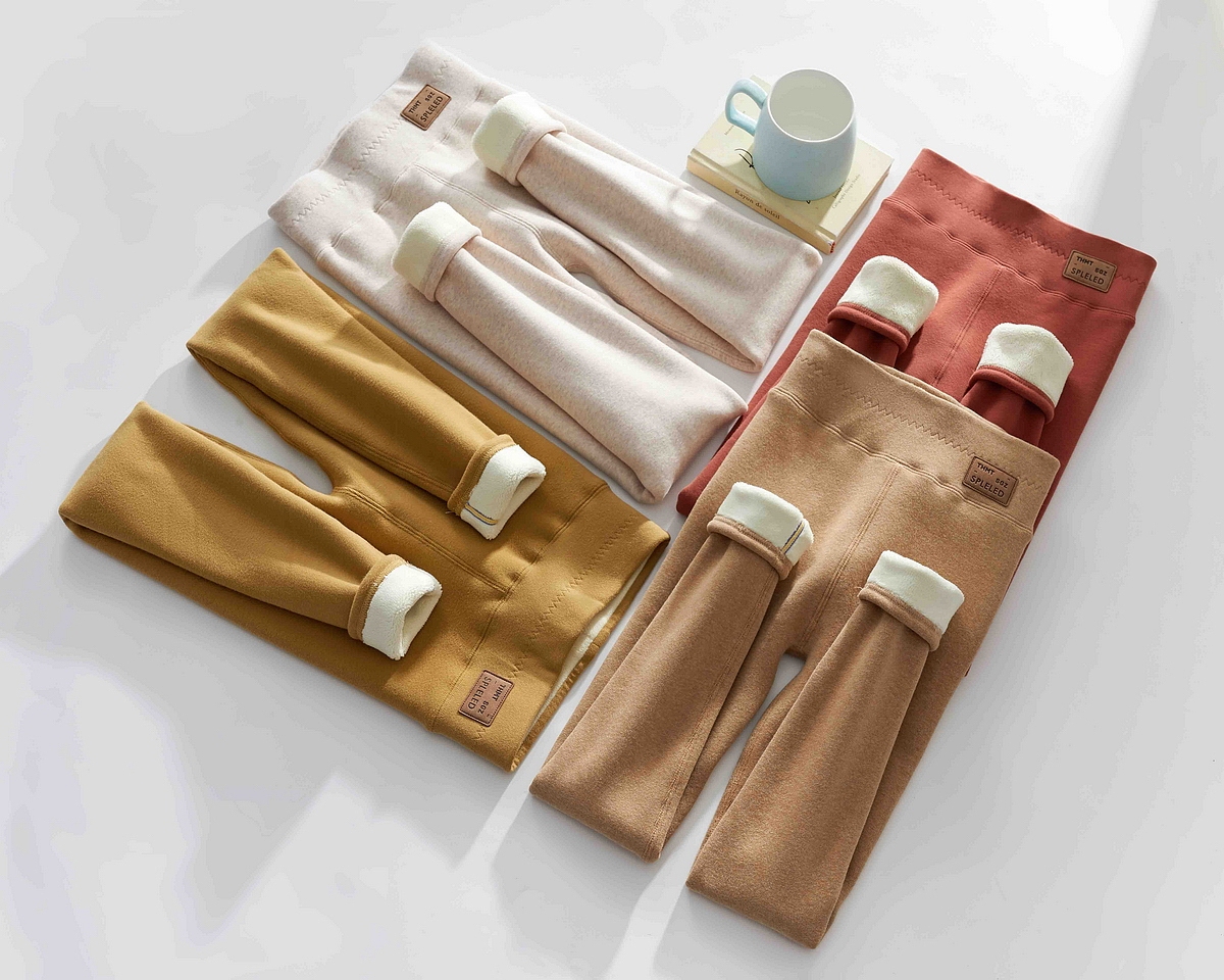 加绒打底裤平铺/场景摆拍/细节展示