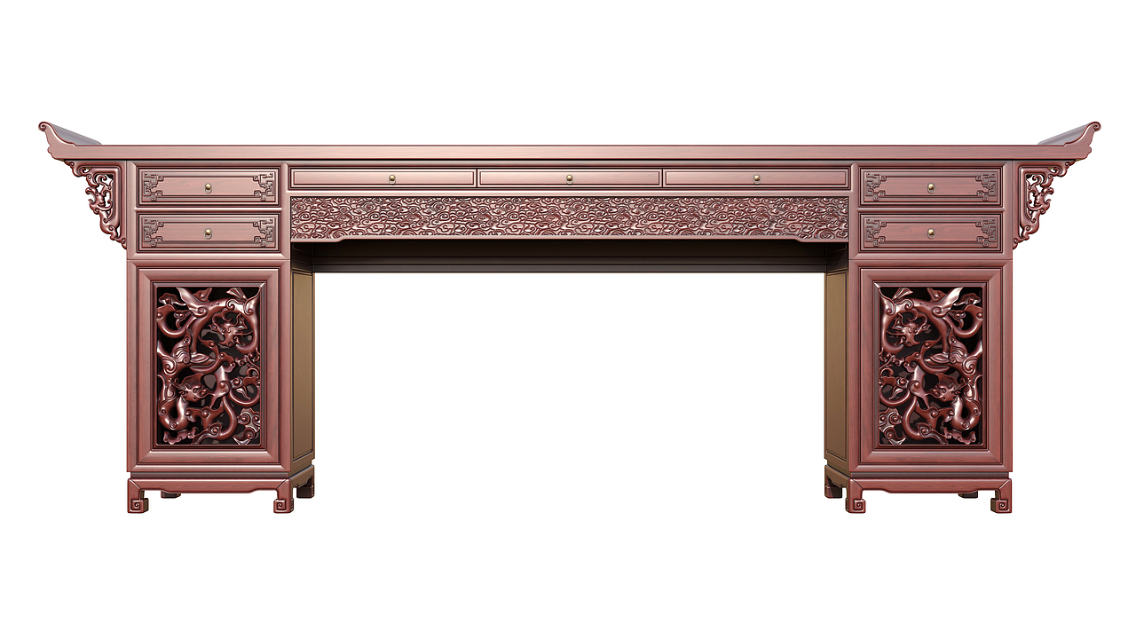 №347中式条案建模渲染教程（图ZMzQxNDEyNDk2） - 生活用品 - 站酷设计师古色谷香原创素材 - 站酷ZCOOL