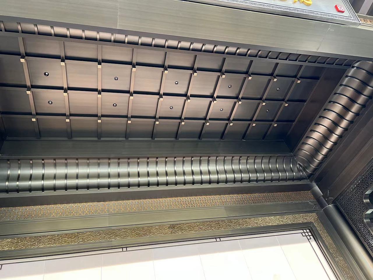 承接售楼部酒店大堂金属装饰工程 不锈钢包边吊顶