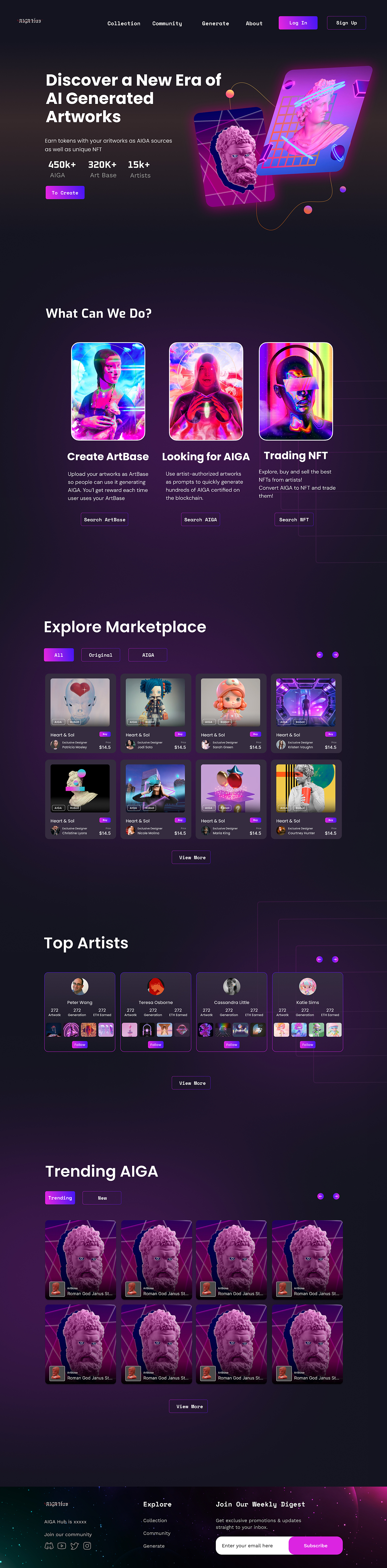 UI Design-基于AIGC的web.3NFT交易市场