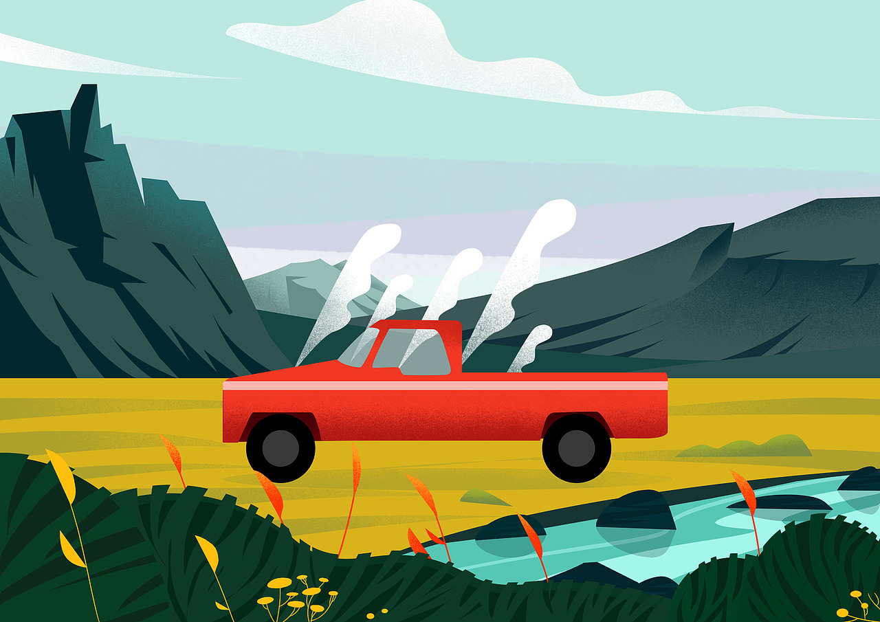 扁平肌理风景插画（图ZMjk5NjExODQ0） - 创作习作 - 站酷设计师SUN潼孫原创素材 - 站酷ZCOOL