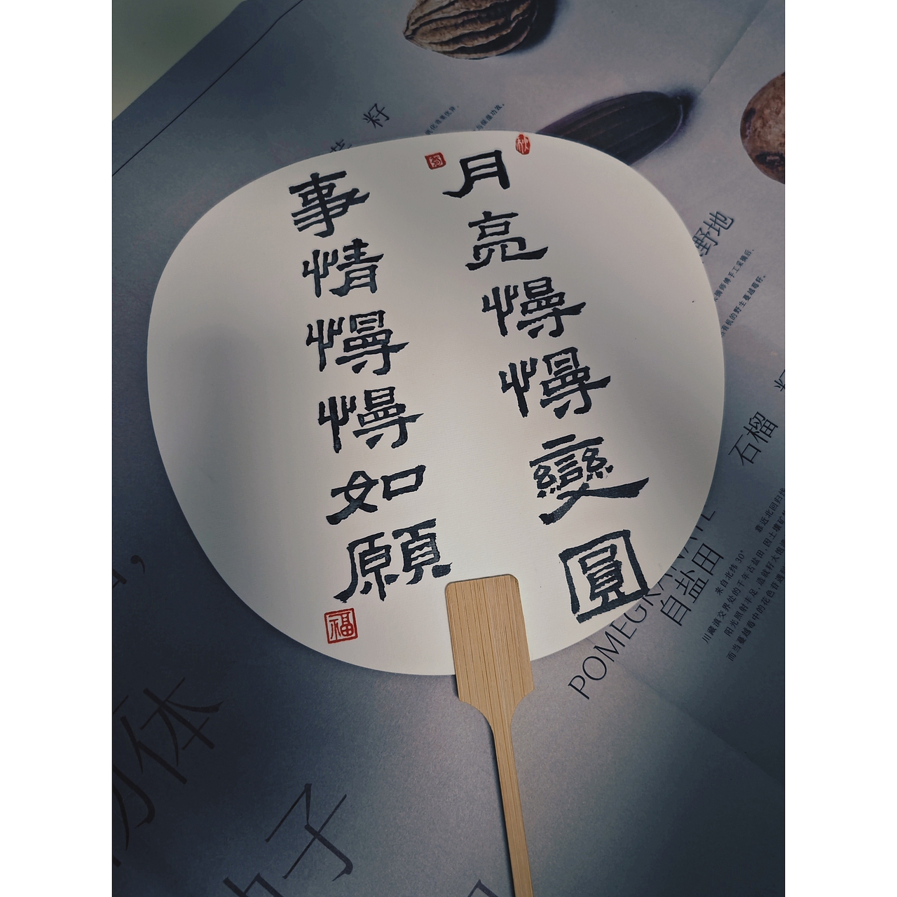 2023年的部分手写书法团扇