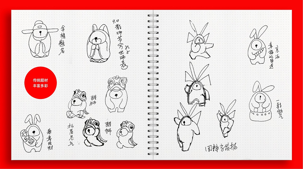 仓耳红兔IP诞生记 传统篇（图ZMzE2NTY4NTU2） - IP形象 - 站酷设计师仓耳屏显字库原创素材 - 站酷ZCOOL