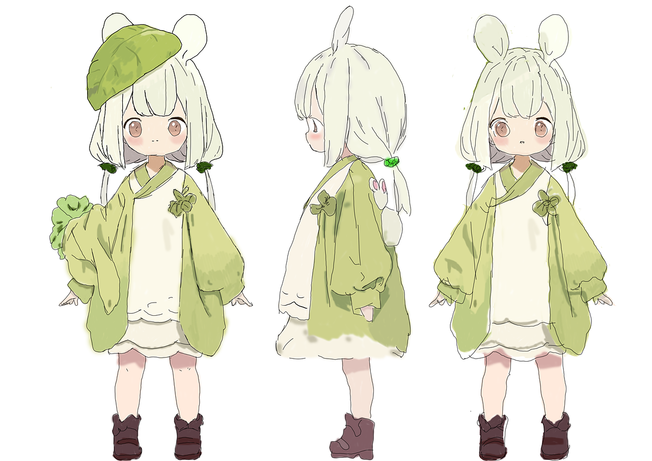 动漫人物三视图（图ZMzY2MTQ5NTM2） - 创作习作 - 站酷设计师月不应尘原创素材 - 站酷ZCOOL