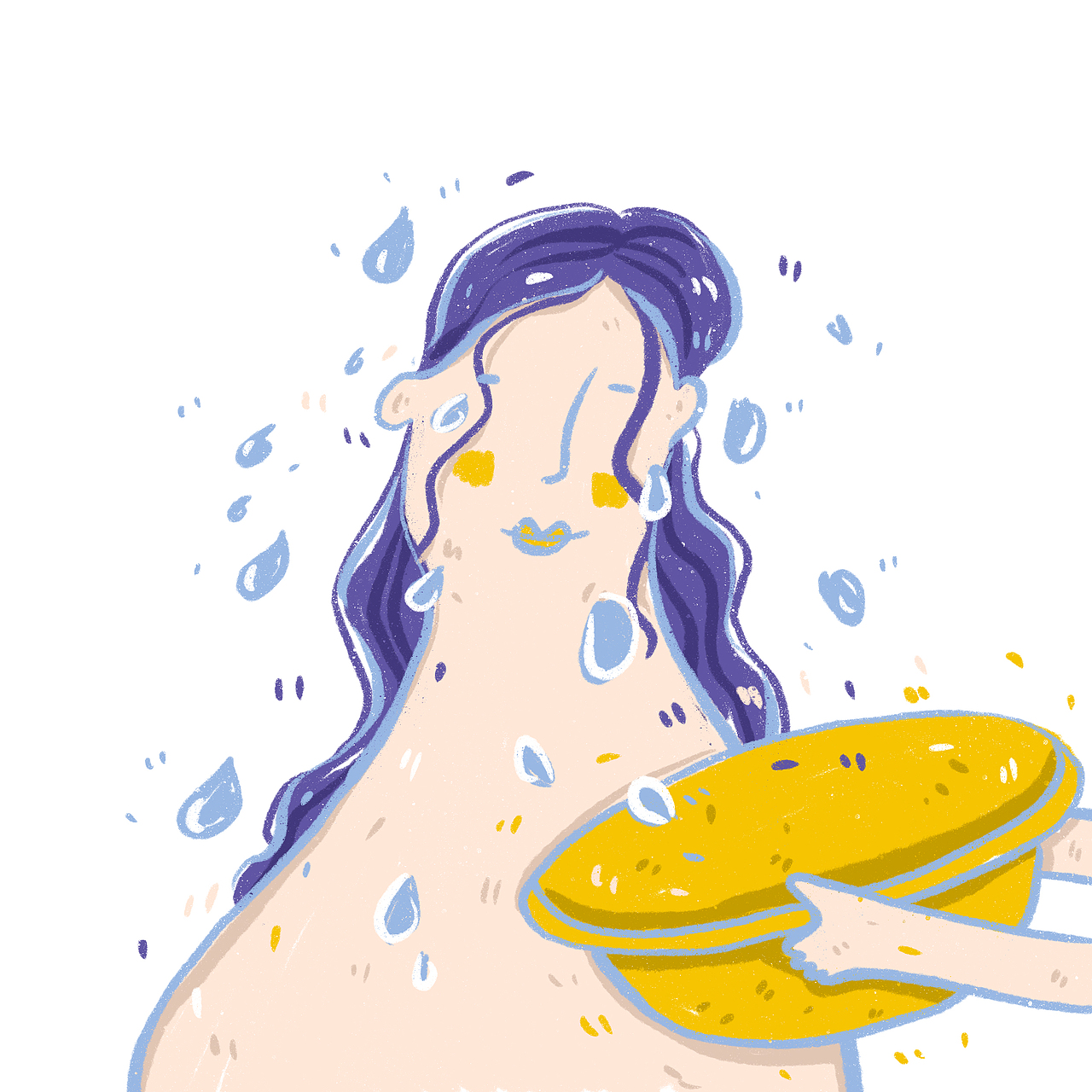 一个变成落汤鸡的女孩儿-快速收翻书（图ZMzEyNTMwNTIw） - 绘本 - 站酷设计师小象花原创素材 - 站酷ZCOOL